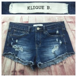 💸Klique Denim Cutoff Short Size Small